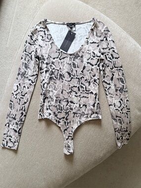 Stretchy Snakeskin Bodysuit